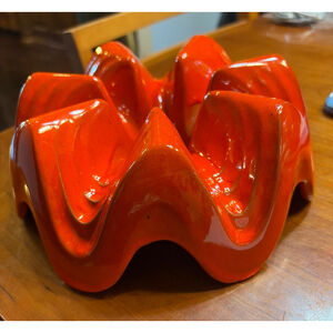 Vtg Frankoma Orange Ceramic Bakeware One Size